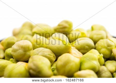 asian agriculture chickpeas close-up on a white background