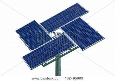 Solar cell isolate on the white background