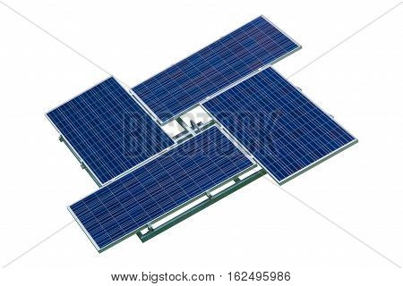 Solar cell isolate on the white background