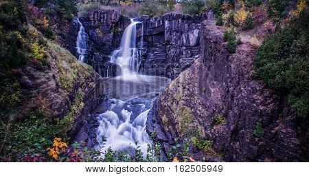 Water falls in Grand Portage State Park Minnesota