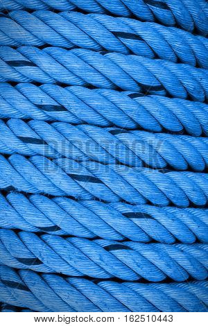 Blue rough rope abstrack colors for background.