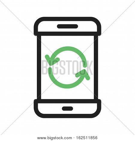 Phone, mode, reset icon vector image. Can also be used for smartphone. Suitable for mobile apps, web apps and print media.