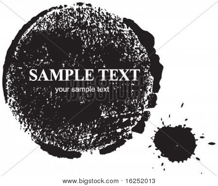 Fondo de grunge de tinta negra de Vector
