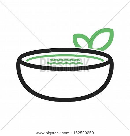 Gazpacho, food, bowl icon vector image. Can also be used for european cuisine. Suitable for mobile apps, web apps and print media.
