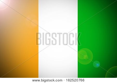 Cote d'ivoire flag ,Original and simple Ivory Coast flag.Nation flag