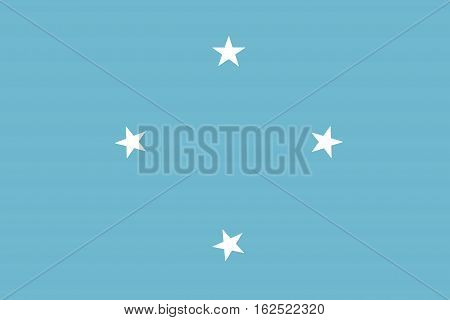 Micronesia flag illustration symbol. Federated states of micronesia