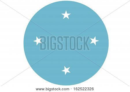 Micronesia flag illustration symbol. Federated states of micronesia