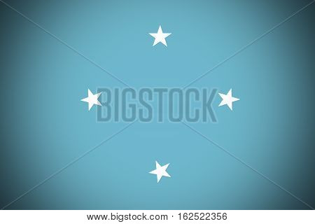 Micronesia flag illustration symbol. Federated states of micronesia