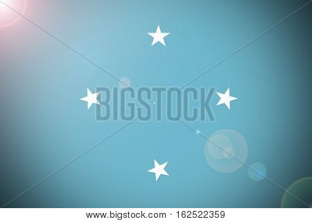 Micronesia flag illustration symbol. Federated states of micronesia