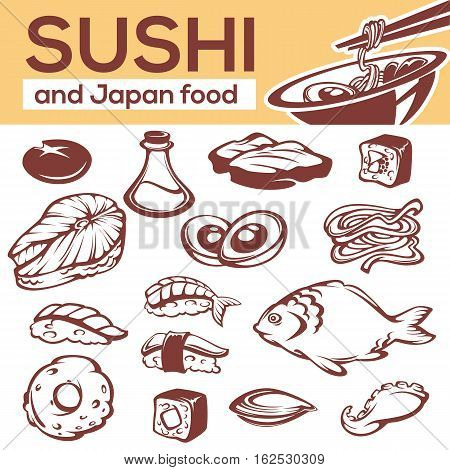 japanese food ingredients all for your noodle and sushi menu
