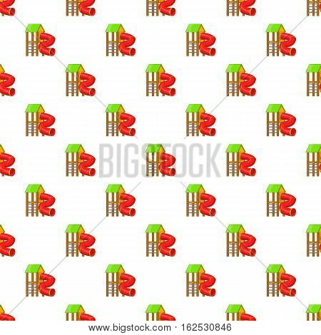 Slide pipe pattern. Cartoon illustration of slide pipe vector pattern for web