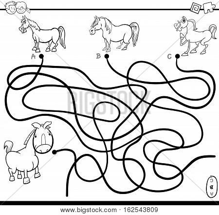 Maze Task Coloring Page