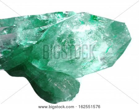 aquamarine quartz semigem geode crystals geological mineral isolated