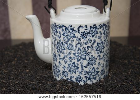 Indian Black Tea Scattered On The Table.
