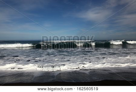 Waves from the Atlantik Ocean in the evening