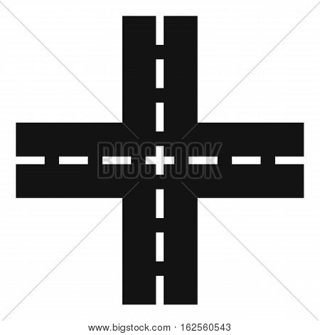 Crossing road icon. Simple illustration of crossing road vector icon for web