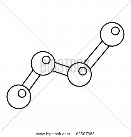 Chart statistics line icon. Outline illustration of chart statistics line vector icon for web