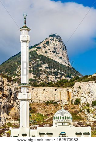 Ibrahim-al-Ibrahim Mosque at Europa Point in Gibraltar, a British overseas territory