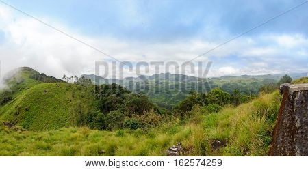 Panoramic view in Munnar in western Ghats Kerala Idukki district India