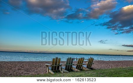 summer break relaxation next to the lake