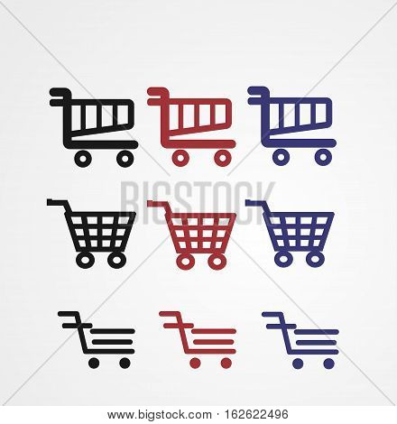cart shop icon with vector and illustration graphic for your icons, sign, symbol, logo, and background
