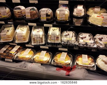 Lots of cakes and cheesecakes and desserts