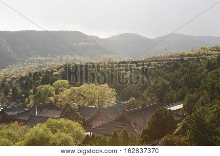 Multi-bless Temple (Duo Fu Si) on Juewei Mountain in Tianlong Mountains. China Shanxi Taiyuan