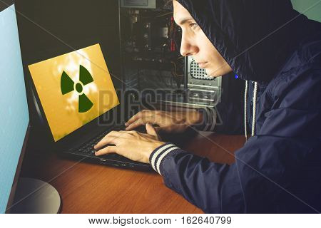 Young Hacker In The Dark Infect Computers And Systems