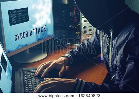 Anonymous Hacker No Face In The Darkness, Breaks The Access