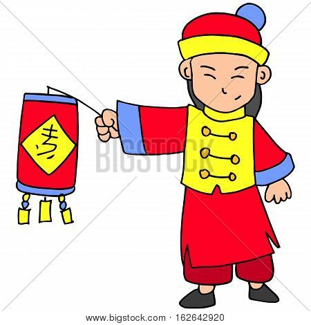 Collection of character chinese style vector art