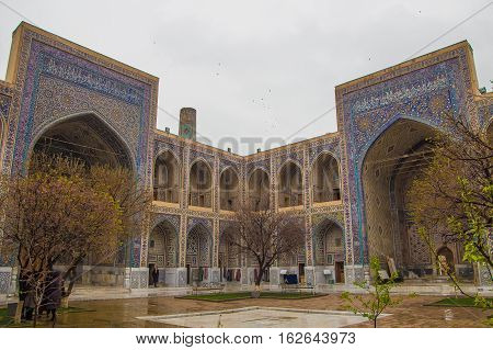 Ulugh Beg Madrasah on Registan square Samarkand Uzbekistan 2016
