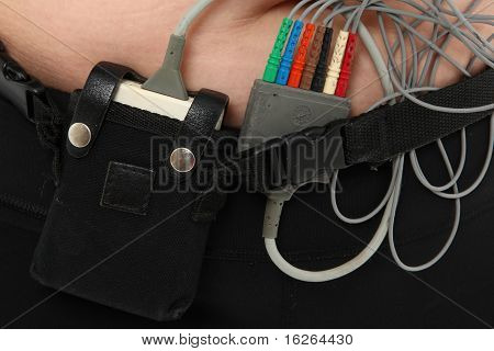 Closeup di cuore Holter Monitor