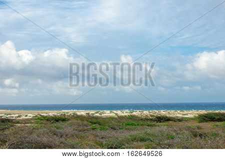 Panorama View Of The Turquoise Caribbean Sea