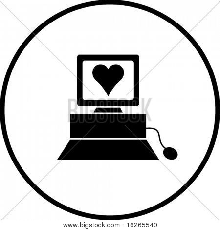 symbole de la cyber-amour