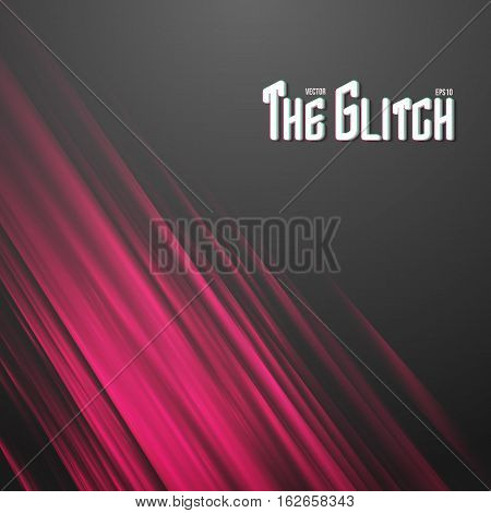 Illustration of Digital Glith Futuristic Effect. Abstract Vector Glowing Neon Party Background. Motion Energy Magic Light