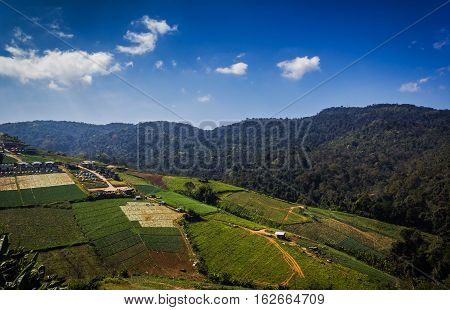 Mountain with the sky at Phu Thap Boek in PhetchabunThailand.