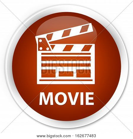 Movie (cinema Clip Icon) Premium Brown Round Button
