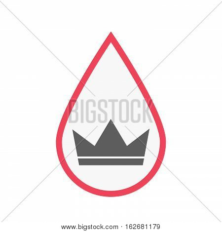 Isolated Blood Drop With A Crown
