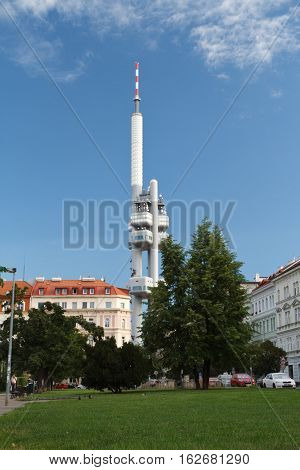 Zizkov Television Tower In Prague
