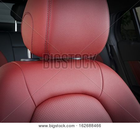 Modern Sport Car  Red Leather Interior