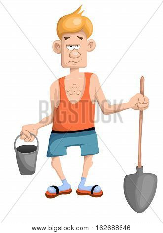 Sad man tired of working. Перевести вGoogleBing