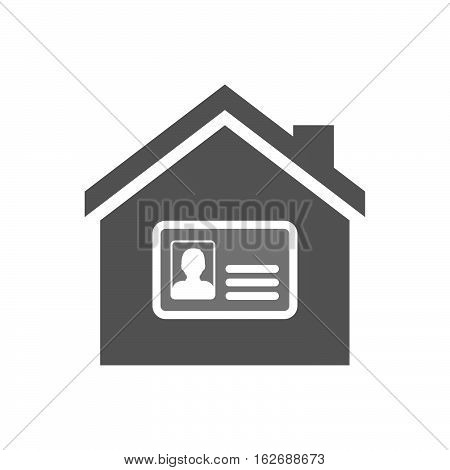 Isolated House With An Id Card