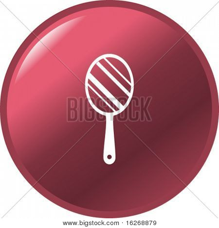 손 거울 단추