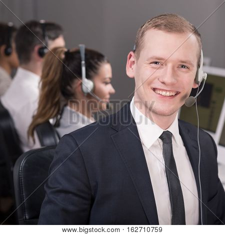 Smiling Consultant And Co-workers