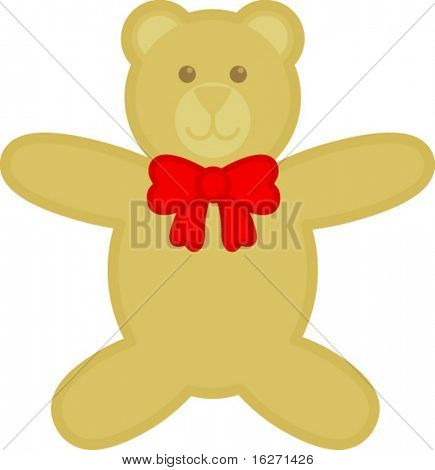 ours en peluche avec ruban