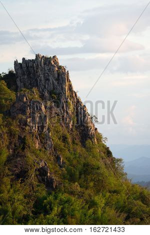 The top of cliff . Doi Samer-Dao in Nan, Thailand.