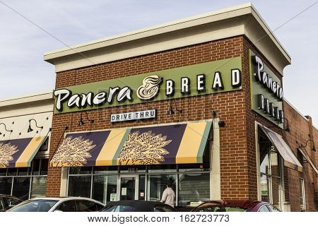 Indianapolis - Circa December 2016: Panera Bread Retail Location. Panera is a Chain of Fast Casual Restaurants Offering Free WiFi V