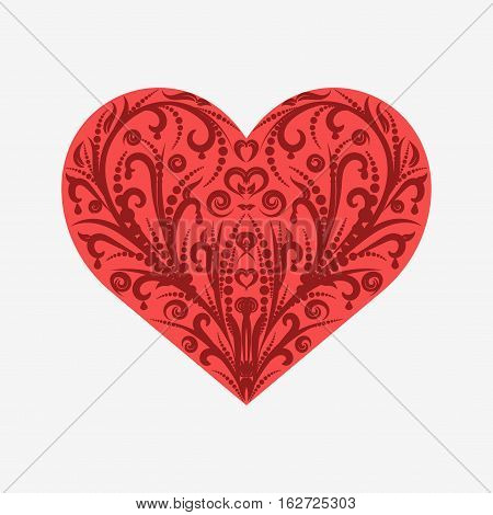 Suit Hearts Card Isolated On White