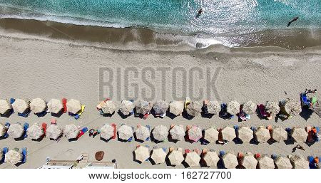 Aerial View Of The Beaches Of Greek Island Of Milos Island