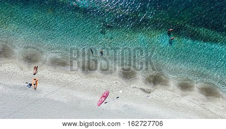 Aerial View Of The Beaches Of Greek Island Of Milos Island